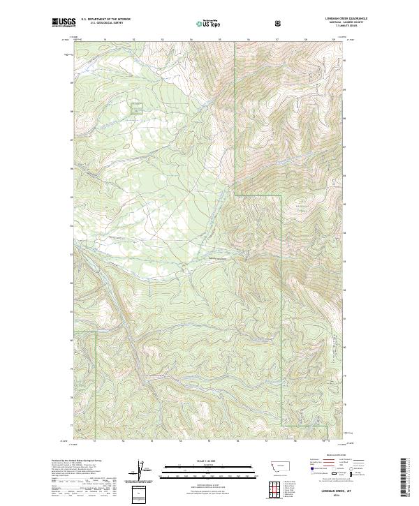 Loneman Creek, MT — USGS 7.5-minute topo (2024)