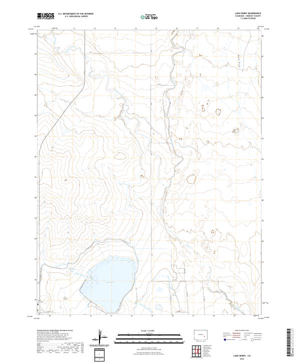 Lake Henry, CO — USGS 7.5-minute topo (2022)