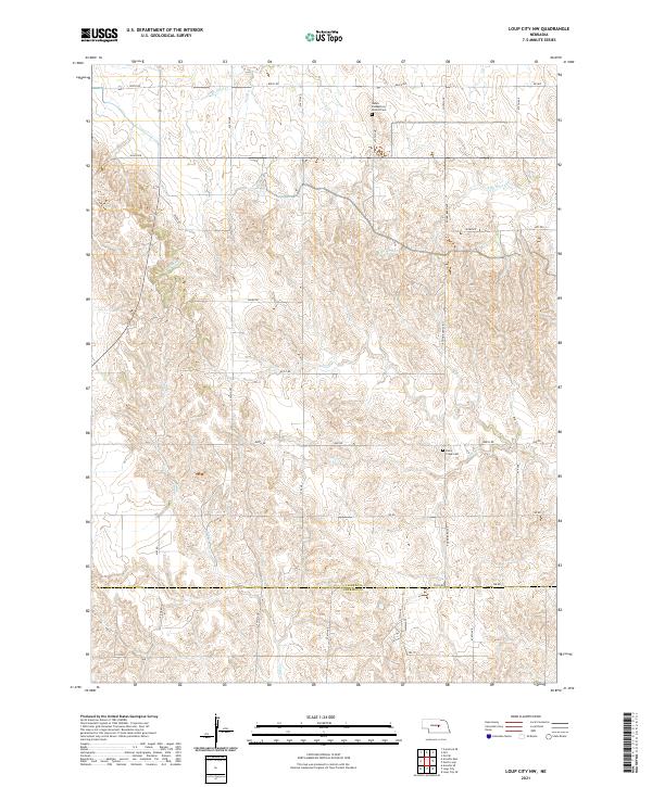 Loup City NW, NE — USGS 7.5-minute topo (2021)