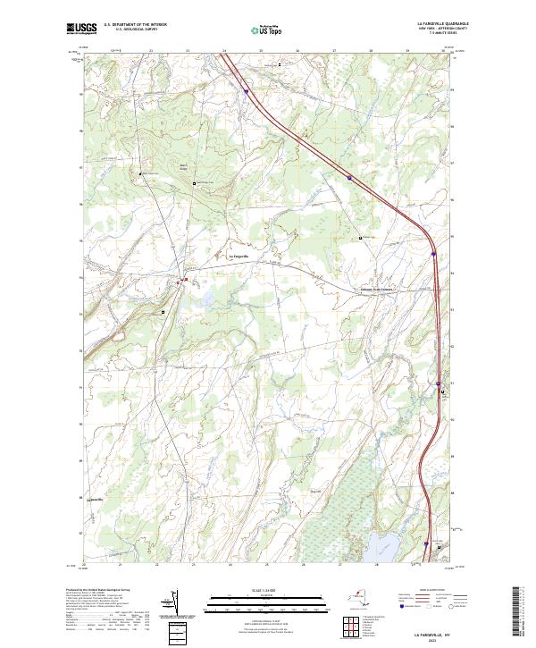 La Fargeville, NY — USGS 7.5-minute topo (2023)