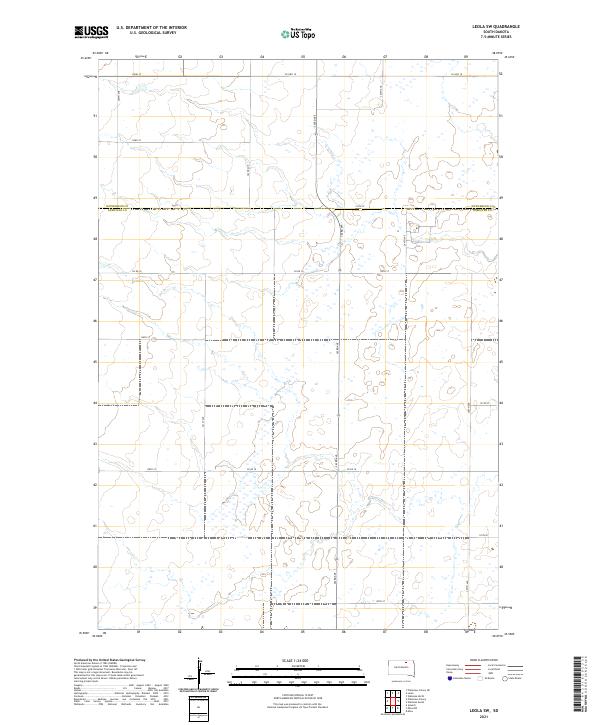 Leola SW, SD — USGS 7.5-minute topo (2021)