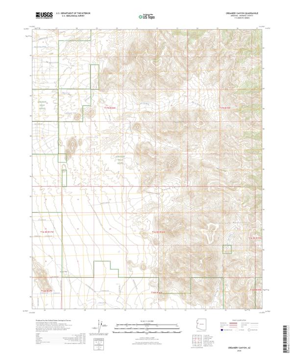 Creamery Canyon, AZ — USGS 7.5-minute topo (2026)