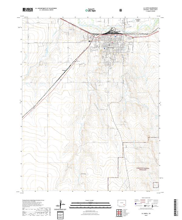 La Junta, CO — USGS 7.5-minute topo (2022)
