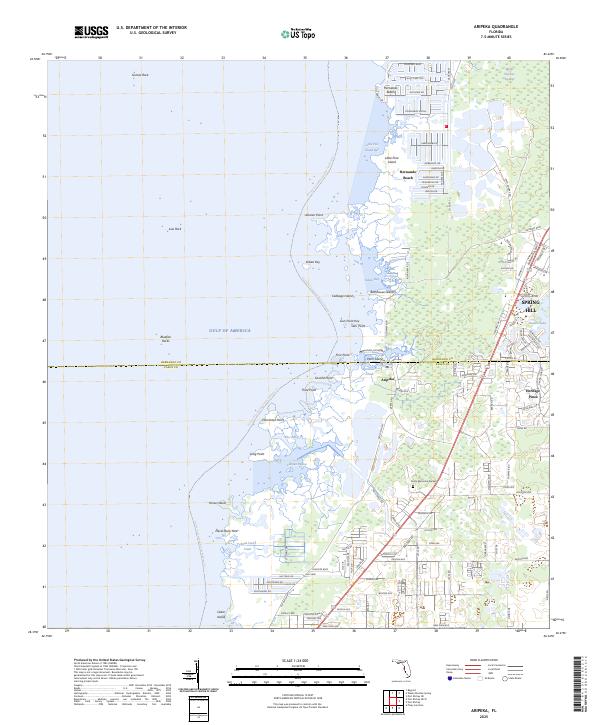Aripeka, FL — USGS 7.5-minute topo (2025)