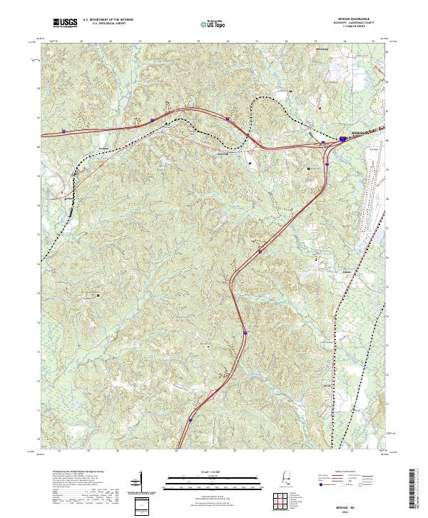 Meehan, MS — USGS 7.5-minute topo (2024)