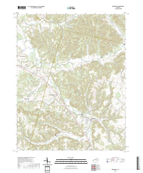 Brodhead, KY — USGS 7.5-minute topo (2022)