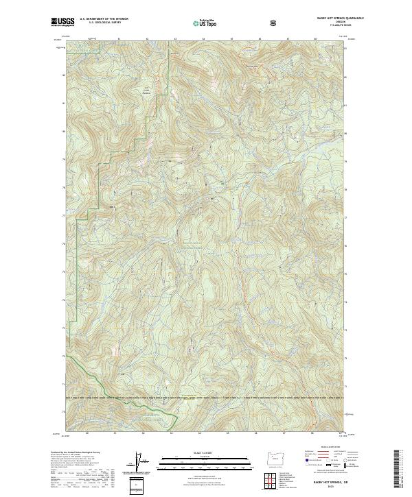 Bagby Hot Springs, OR — USGS 7.5-minute topo (2023)