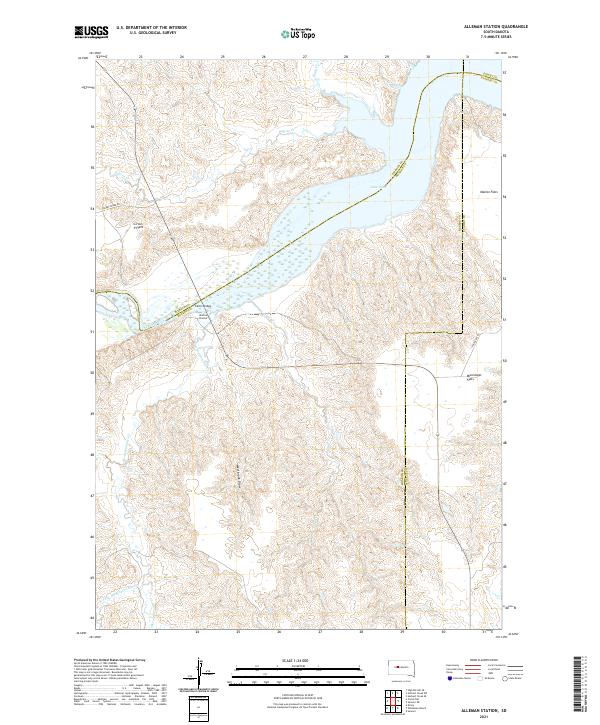 Alleman Station, SD — USGS 7.5-minute topo (2021)