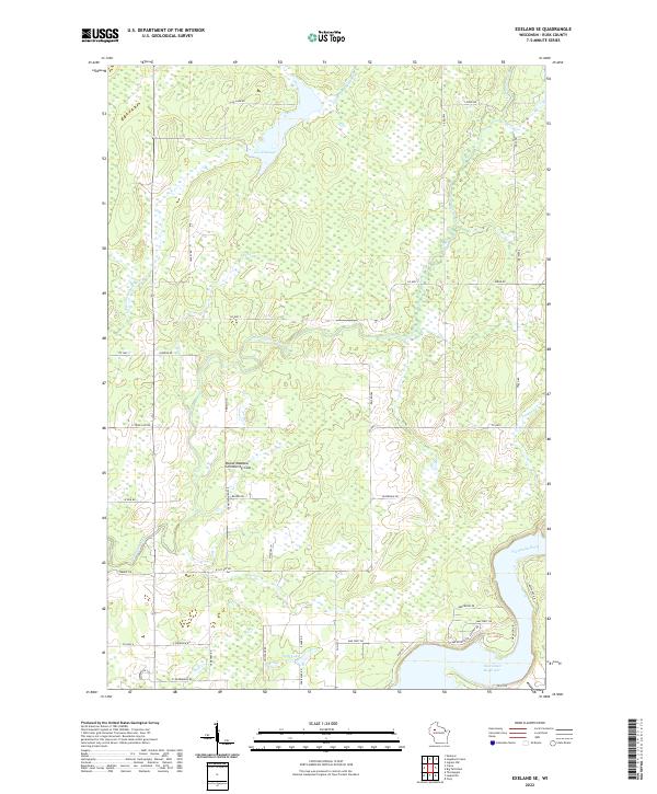 Exeland SE, WI — USGS 7.5-minute topo (2022)