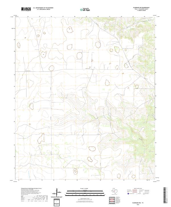 Eldorado NW, TX — USGS 7.5-minute topo (2022)