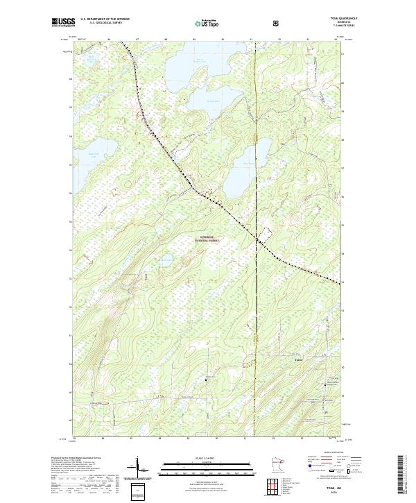Toimi, MN — USGS 7.5-minute topo (2022)