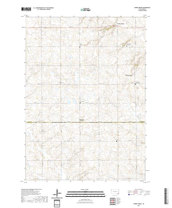 Turkey Ridge, SD — USGS 7.5-minute topo (2021)