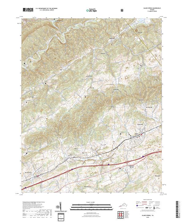 Glade Spring, VA — USGS 7.5-minute topo (2022)