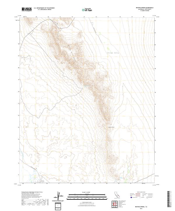 Resting Spring, CA — USGS 7.5-minute topo (2021)