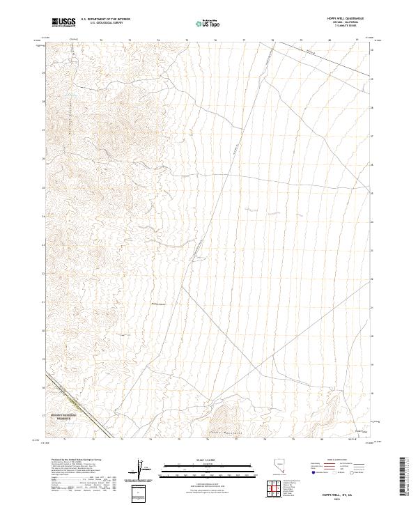 Hopps Well, NV-CA — USGS 7.5-minute topo (2021)