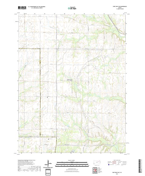 Fort Riley NE, KS — USGS 7.5-minute topo (2022)