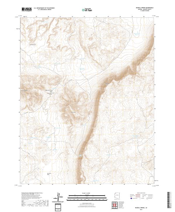 Russell Spring, AZ — USGS 7.5-minute topo (2021)