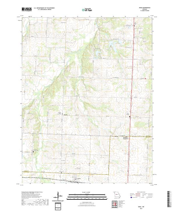 Ionia, MO — USGS 7.5-minute topo (2021)