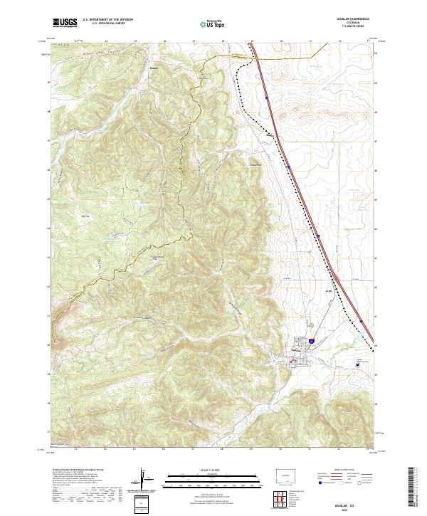Aguilar, CO — USGS 7.5-minute topo (2022)