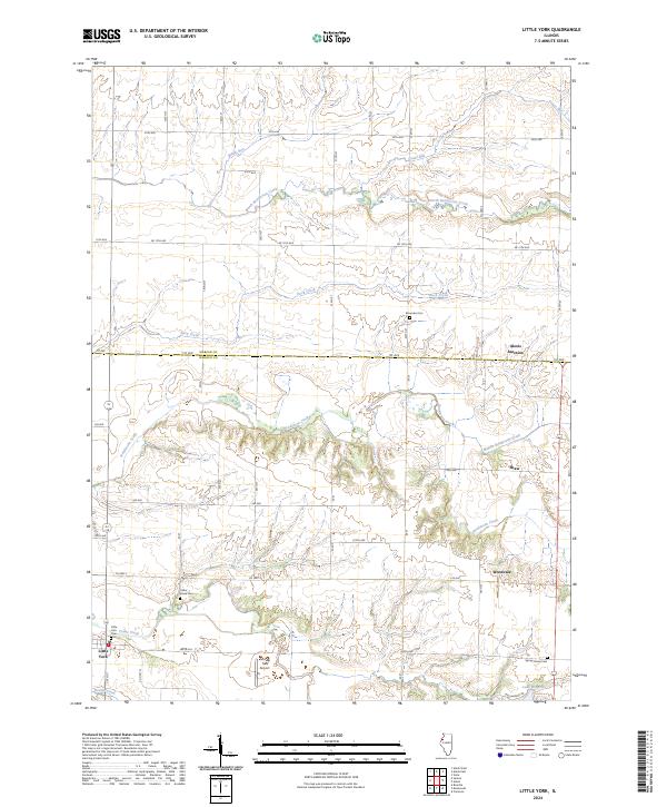 Little York, IL — USGS 7.5-minute topo (2024)