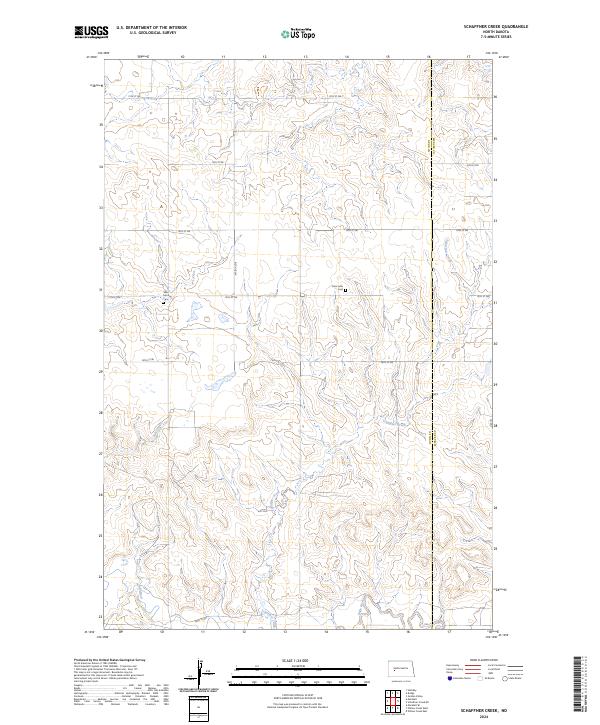 Schaffner Creek, ND — USGS 7.5-minute topo (2024)