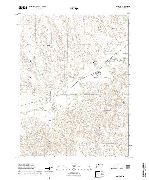 Long Island, KS — USGS 7.5-minute topo (2022)