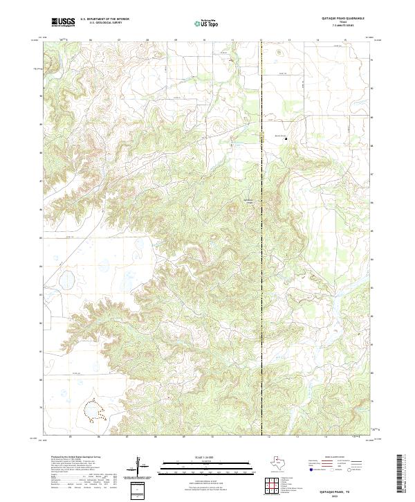 Quitaque Peaks, TX — USGS 7.5-minute topo (2022)