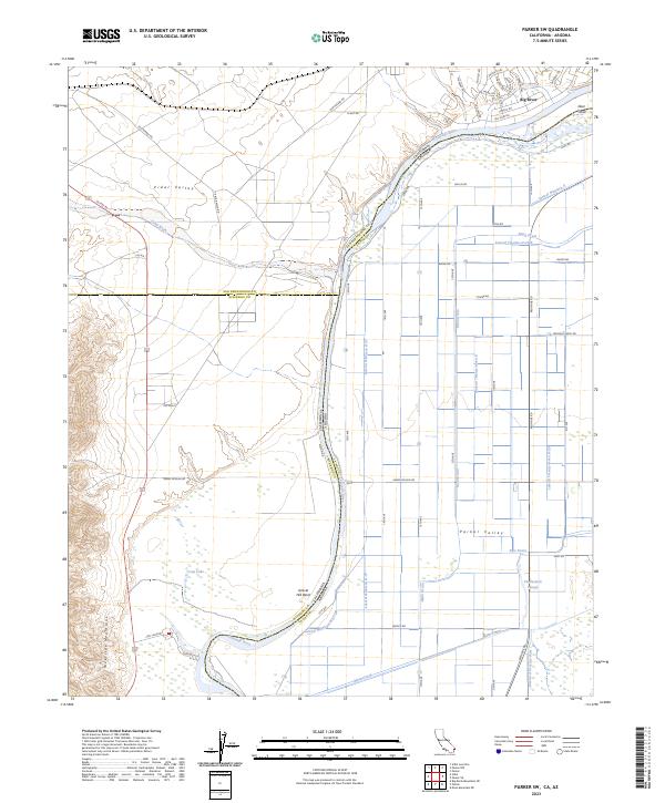 Parker SW, CA-AZ — USGS 7.5-minute topo (2023)