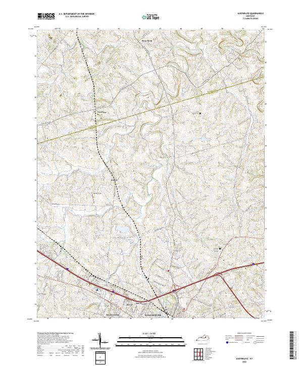 Austerlitz, KY — USGS 7.5-minute topo (2022)