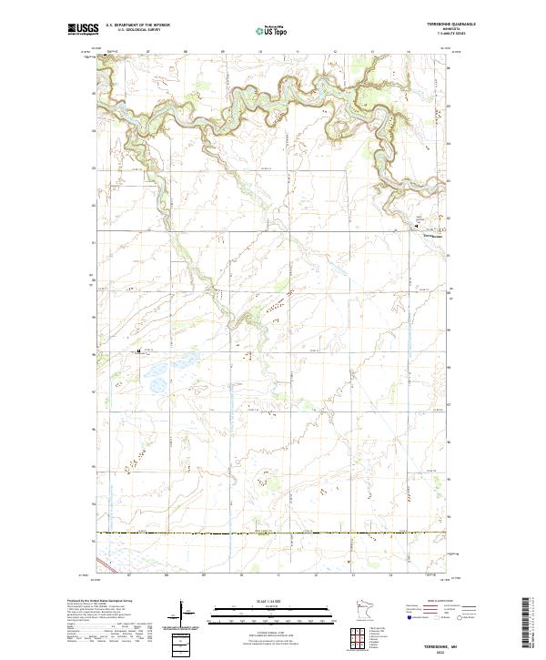 Terrebonne, MN — USGS 7.5-minute topo (2022)