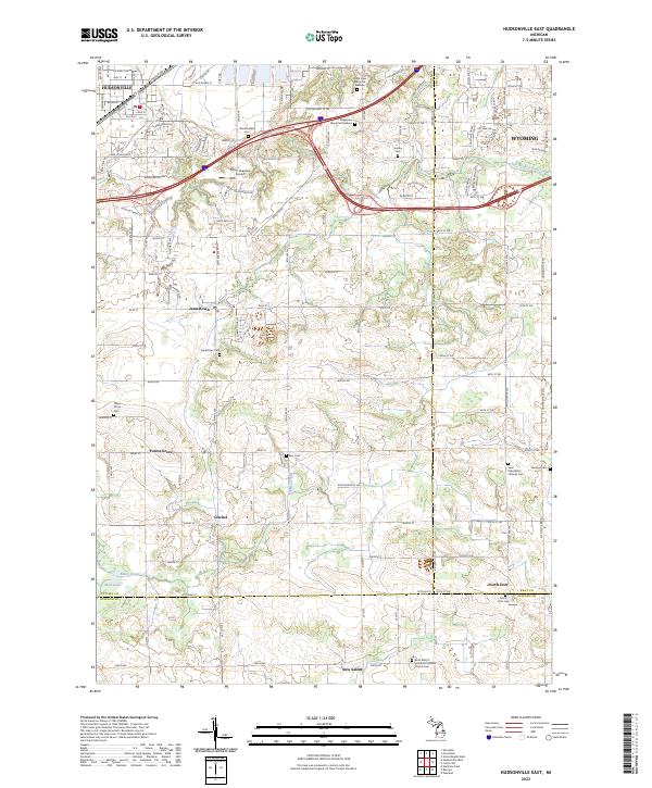 Hudsonville East, MI — USGS 7.5-minute topo (2023)