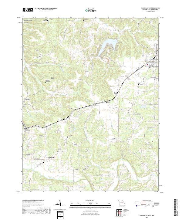 Owensville West, MO — USGS 7.5-minute topo (2021)