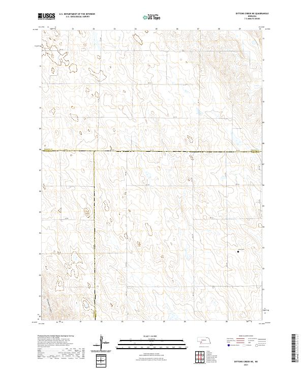 Dittons Creek NE, NE — USGS 7.5-minute topo (2021)