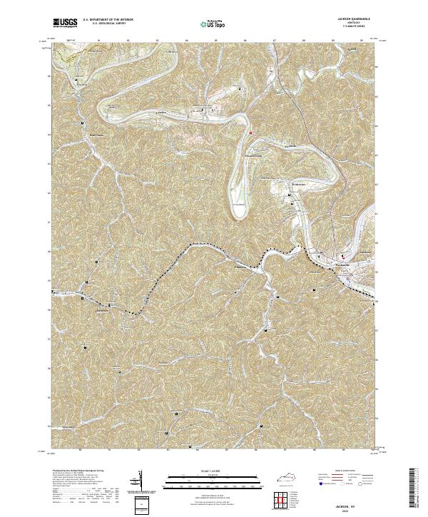 Jackson, KY — USGS 7.5-minute topo (2022)