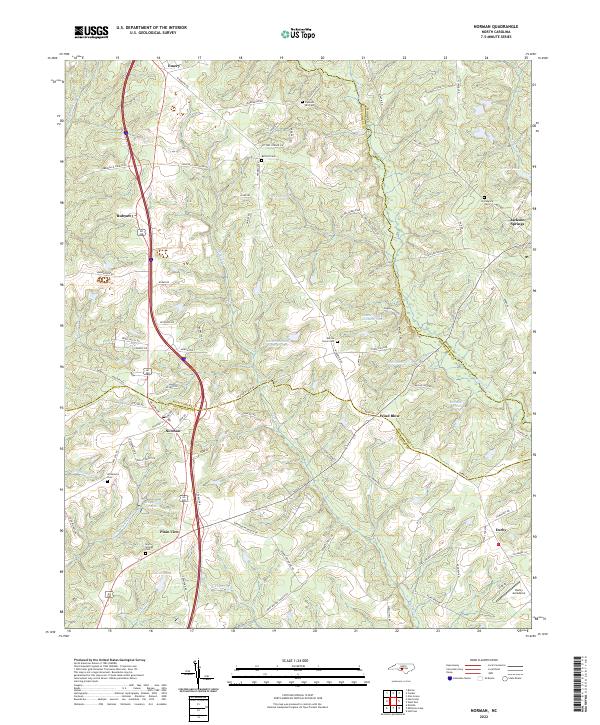 Norman, NC — USGS 7.5-minute topo (2022)