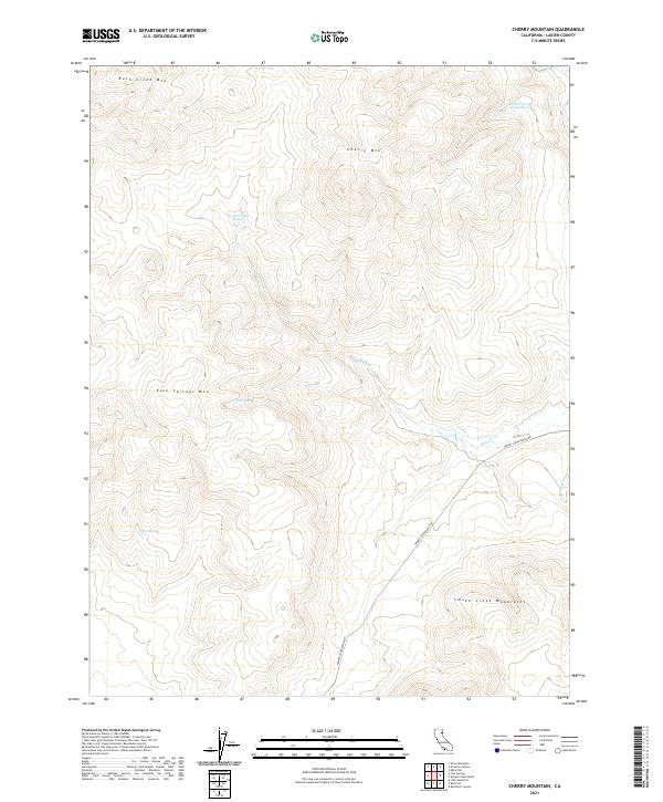 Cherry Mountain, CA — USGS 7.5-minute topo (2021)