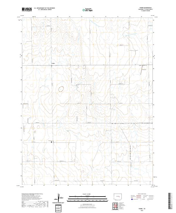 Yoder, CO — USGS 7.5-minute topo (2022)