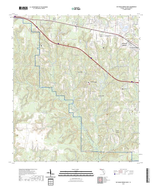 De Funiak Springs West, FL — USGS 7.5-minute topo (2024)