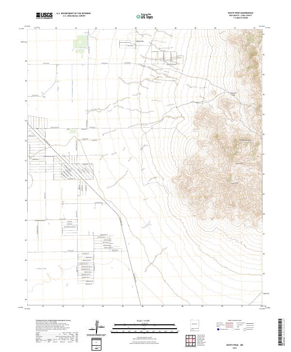South Peak, NM — USGS 7.5-minute topo (2023)