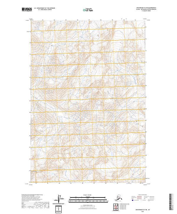 Anchorage D-6 NE, AK — USGS 7.5-minute topo (2023)