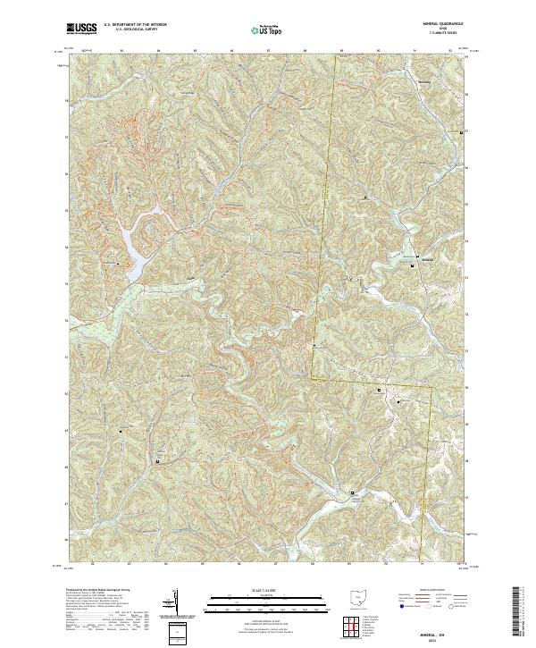 Mineral, OH — USGS 7.5-minute topo (2023)