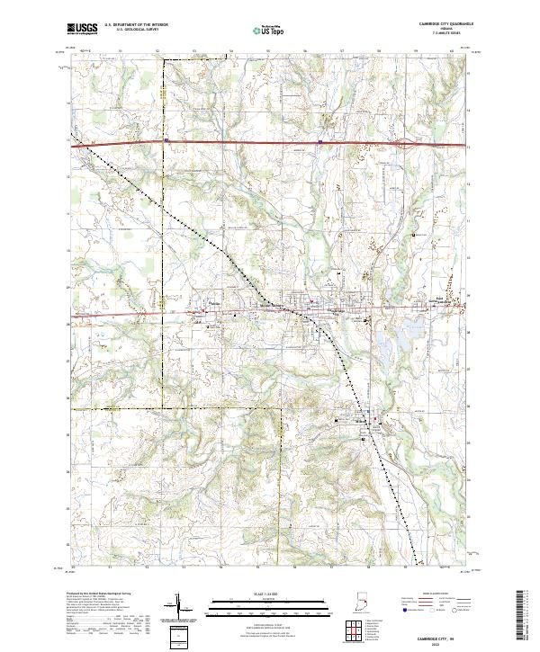 Cambridge City, IN — USGS 7.5-minute topo (2022)