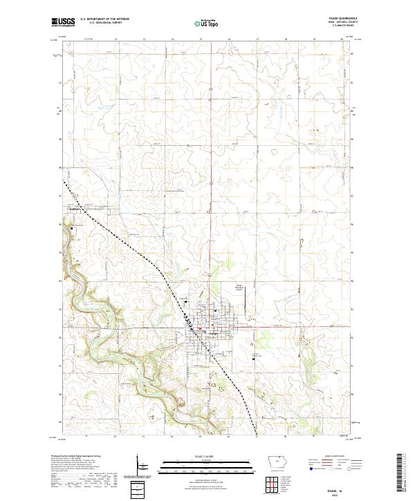 Osage, IA — USGS 7.5-minute topo (2022)