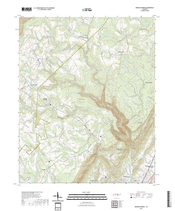 Morgan Springs, TN — USGS 7.5-minute topo (2022)