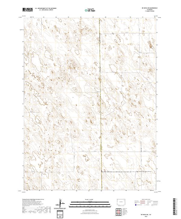 De Nova NE, CO — USGS 7.5-minute topo (2022)