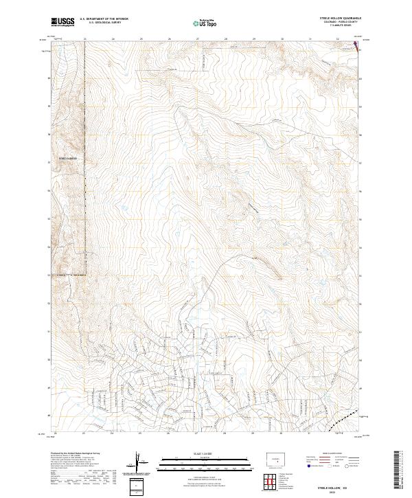 Steele Hollow, CO — USGS 7.5-minute topo (2022)