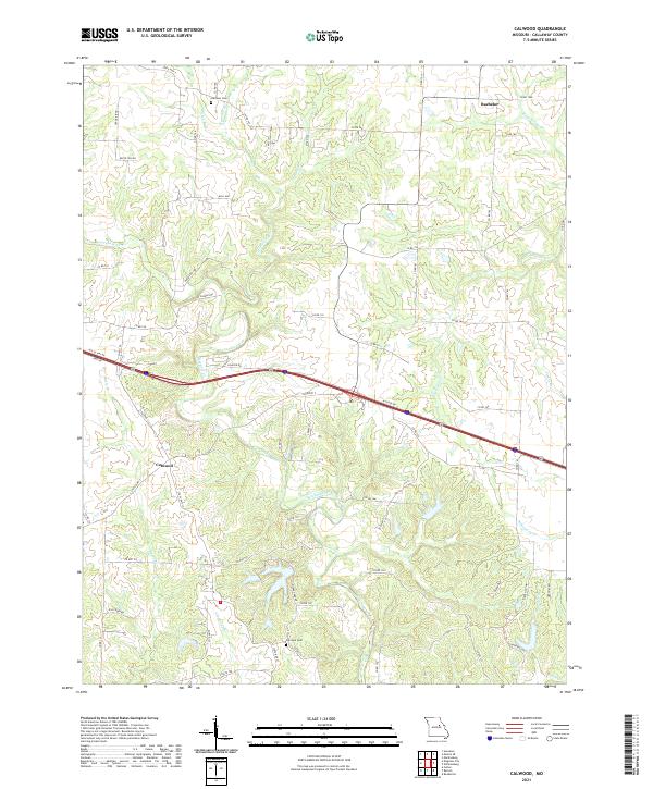 Calwood, MO — USGS 7.5-minute topo (2021)