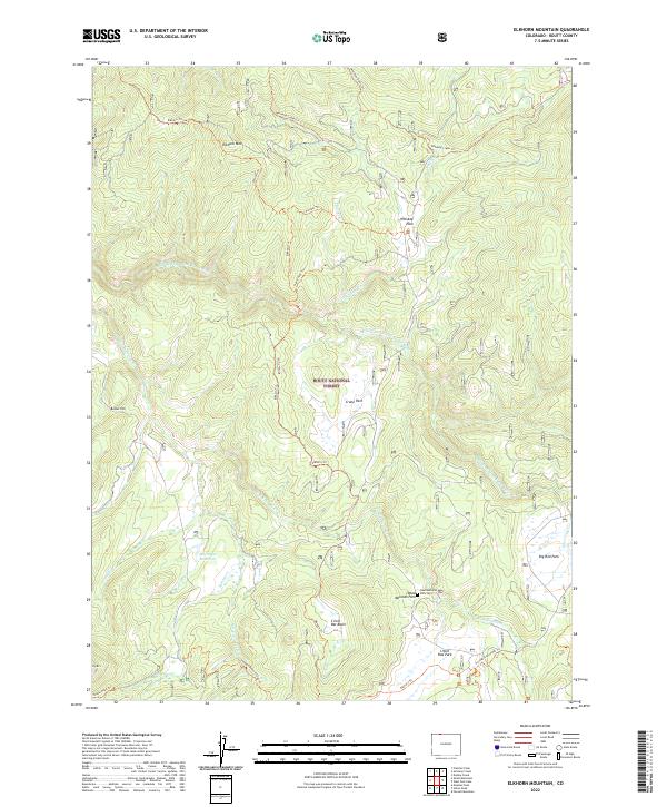 Elkhorn Mountain, CO — USGS 7.5-minute topo (2022)