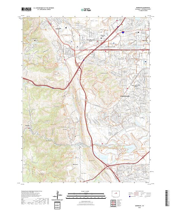 Morrison, CO — USGS 7.5-minute topo (2022)