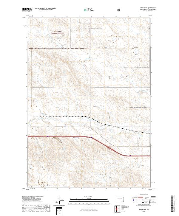 Presho NW, SD — USGS 7.5-minute topo (2021)